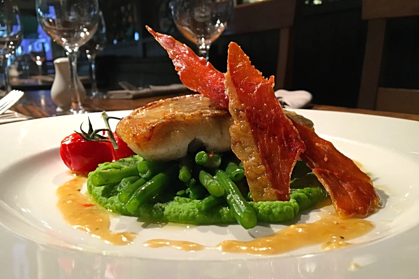 A seafood dish at Osso Buco, Weybridge